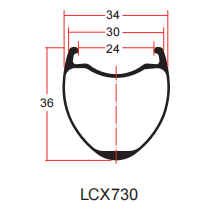 Rysunek felgi żwirowej LCX730