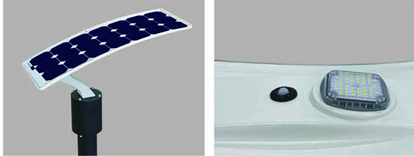 15W LED Solar Garden Light With Wave Solar Panel And Motion Sensor-NEWLIGHT ENERGY