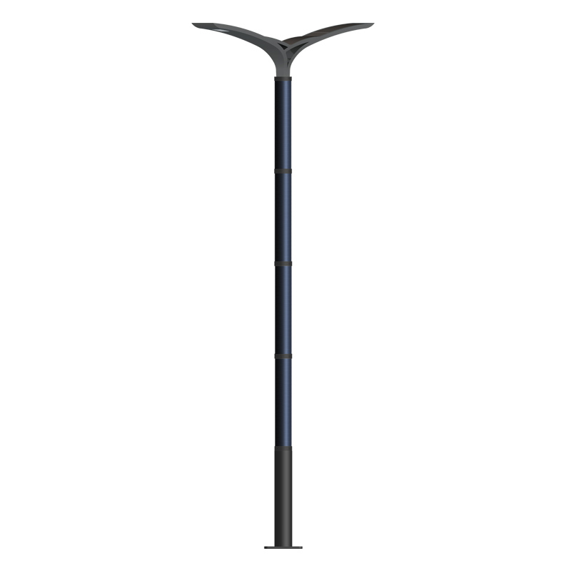 60W-120W LED Vertical Solar Street Pole With Solar Cylindrical 2FSG117-NEWLIGHT ENERGY