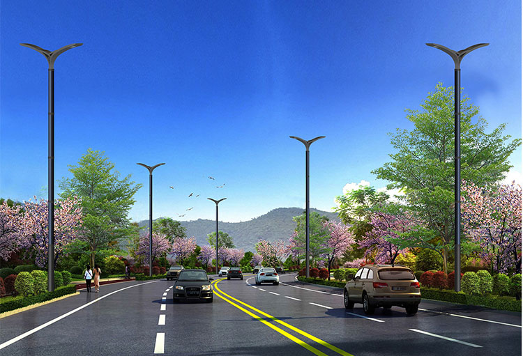60W-120W LED Vertical Solar Street Pole With Solar Cylindrical 2FSG117-NEWLIGHT ENERGY 60W-120W LED Vertical Solar Street Pole With Solar Cylindrical 2FSG117-NEWLIGHT ENERGY