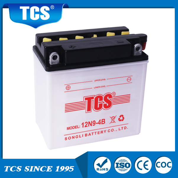Sucha naładowana akumulator kwasu ołowiu TCS 12N9-4b bateria motocyklowa