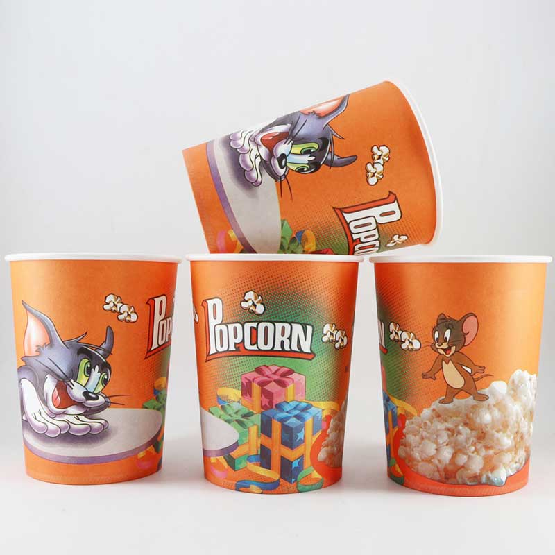 Popcorn Tup Popcorn Pakowanie Papierowe Wiadro do przekąski