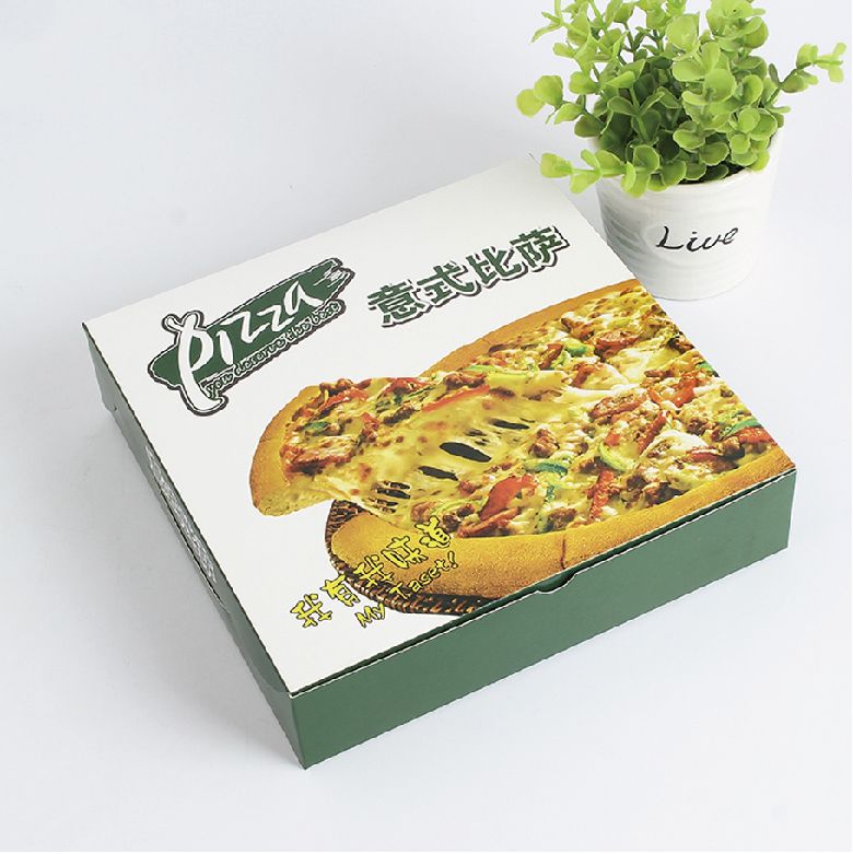 Wsparcie projektowe Dostosowany zielony Pizza Pudełko na sprzedaż