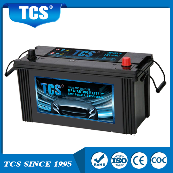 TCS Uszczelniona konserwacja Bezpłatna bateria samochodowa 95E41R Bateria kwasowa ołowiowa