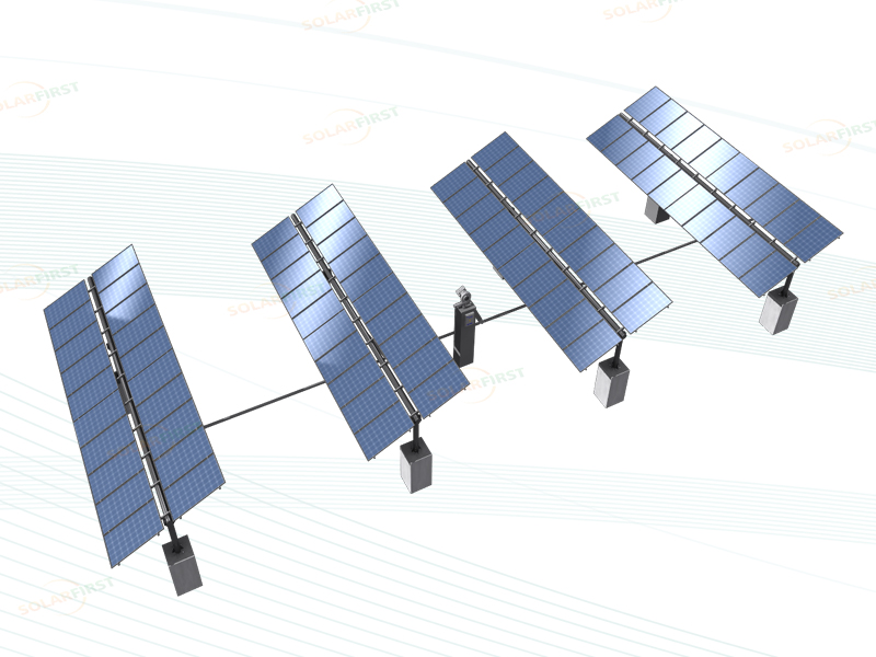 Linkage Row Horyzontalny System śladu Słonecznego Single Axis