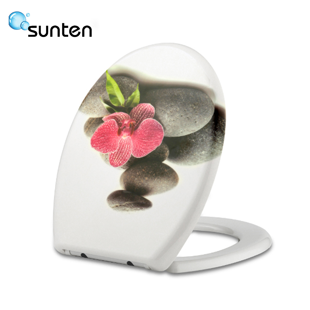 Sunten Stone Flower Printed WC pokrowce