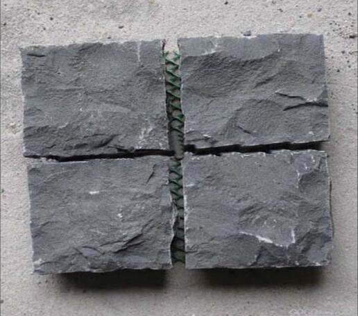 Natural Black Basalt Podjazd Brukowy Kamień / Cobble Kamień Kostki 10x10x5