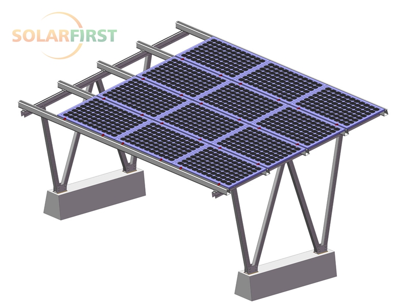 Łatwa instalacja Solar Carport Montaż Solar Aluminium W Montaż Carport