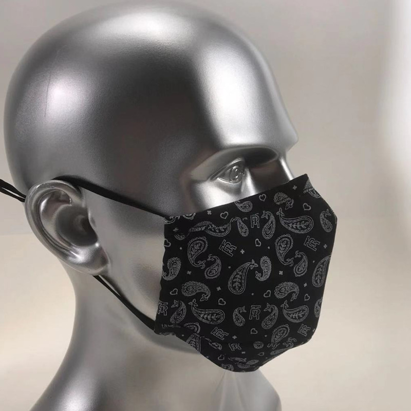 Niestandardowe logo Czarna maska na twarz hurtowe okładki