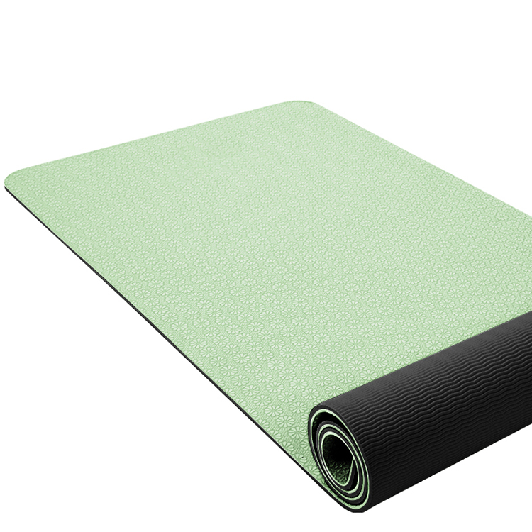 Drukuj niestandardowy projekt TPE Materiał Double Color Yoga Mat Roll