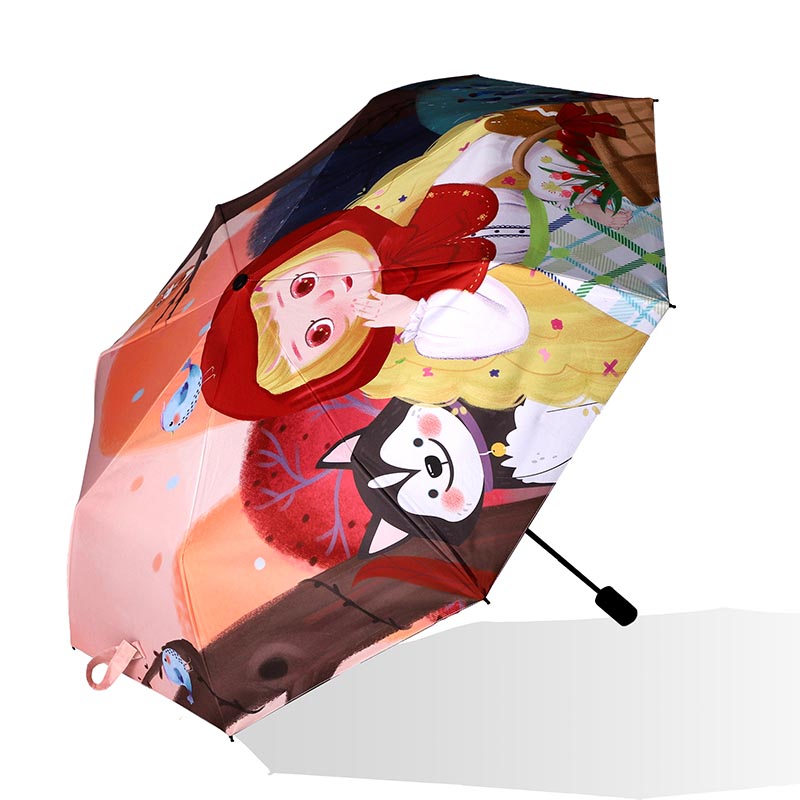 Przenośny odwracalny druk 3 krotnie parasol