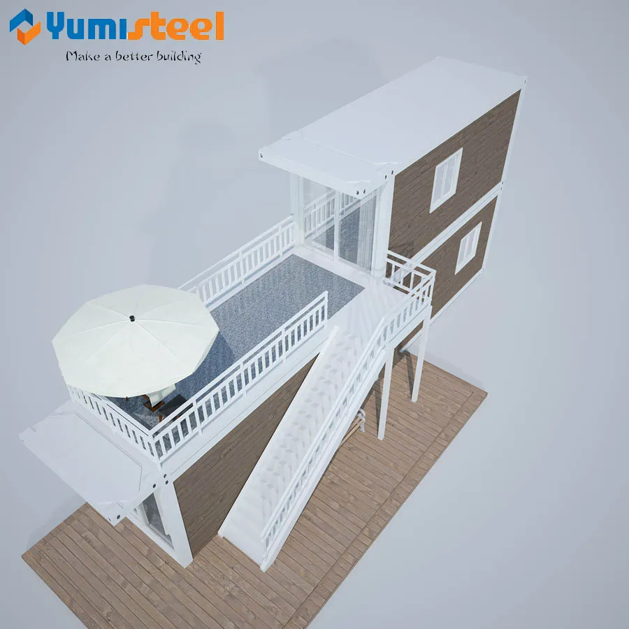 Zaprojektowany prefabrykowany dom zbiornikowy płaski z izolacją do życia