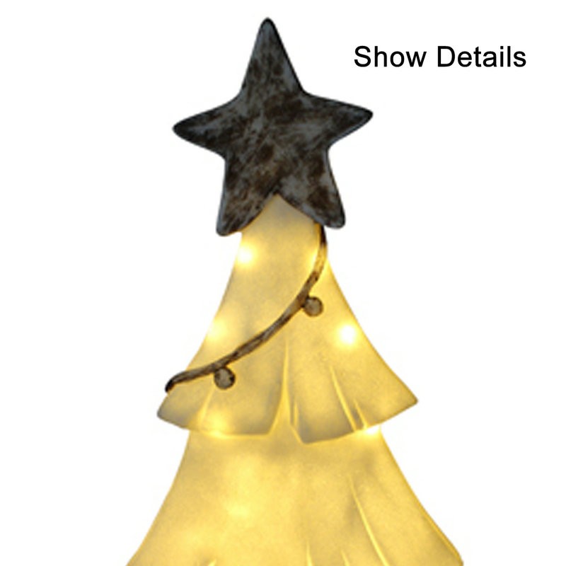 Lampy piaskowca Lekkie drzewo z górną gwiazdą na Boże Narodzenie