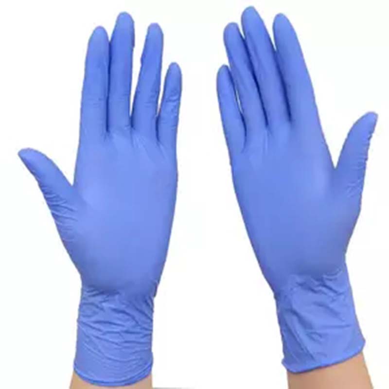Wolne od użycia w proszku rękawiczki nitrylowe Blue 6 Mil Nitrile Rękawiczki
