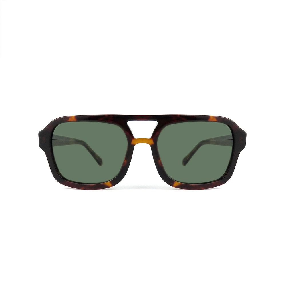 Moda luksusowe 2022 okulary przeciwsłoneczne z acetatu kolor żółwia kwadratowe okulary przeciwsłoneczne lotnicze z nylonowymi soczewkami zielone soczewki TAC spolaryzowane