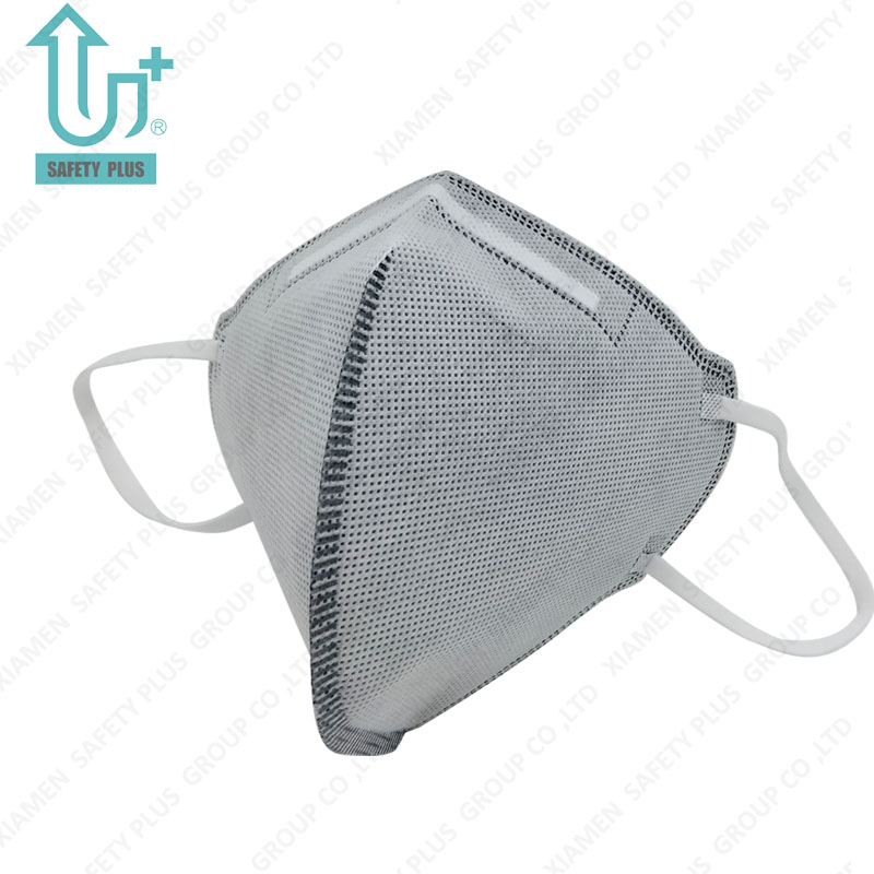 Oddychająca i wygodna składana maska ​​​​kn95 z włókniny z 4-warstwową jednorazową maską na twarz z aktywnym węglem