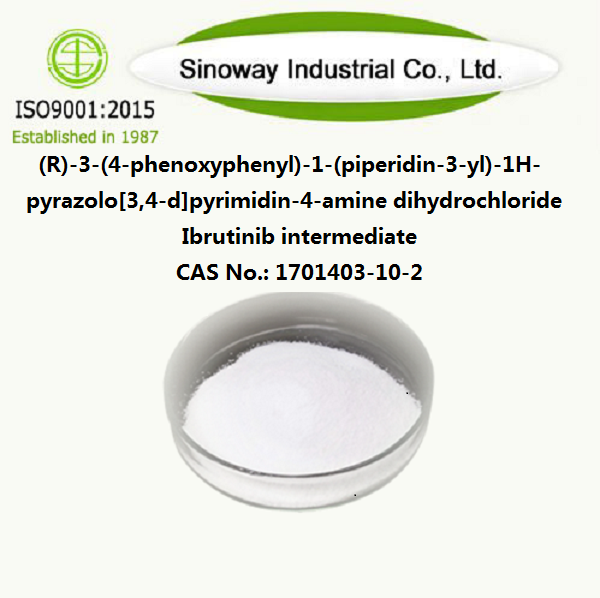 Dichlorowodorek (R)-3-(4-fenoksyfenylo)-1-(piperydyn-3-ylo)-1H-pirazolo[3,4-d]pirymidyno-4-aminy Półprodukt Ibrutynibu 1701403-10-2