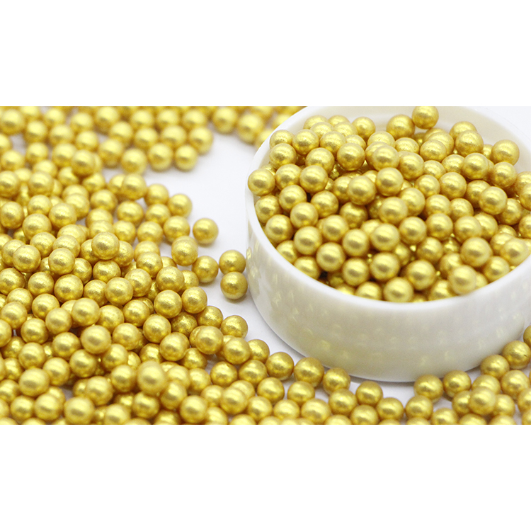 Jadalne cukrowe złote kulki perłowe posypki do ciast