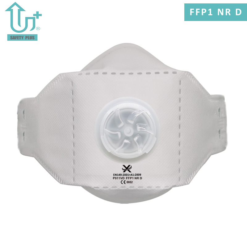 Dwukolorowa bawełniana statyczna FFP1 Nr D Stopień ochrony Składana maska ​​​​ochronna przeciwpyłowa na twarz