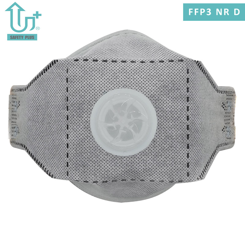 Regulowany aluminiowy zacisk na nos Test statycznego dolomitu bawełnianego FFP3 Nr D Ocena filtra Składana maska ​​​​ochronna na twarz