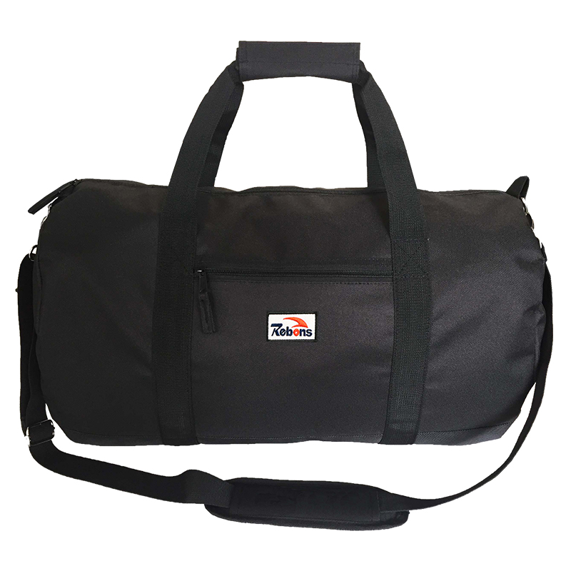 Czarne sportowe torby podróżne na bagaż dla mężczyzn