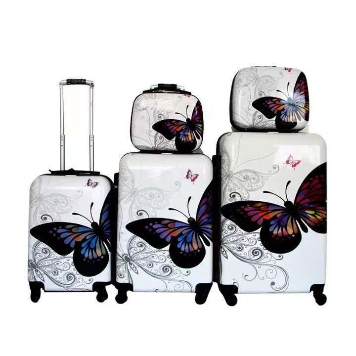 ARLOGOO Niestandardowa walizka ABS + PC Zestawy bagażowe z nadrukiem podróżnym Wózek bagażowy