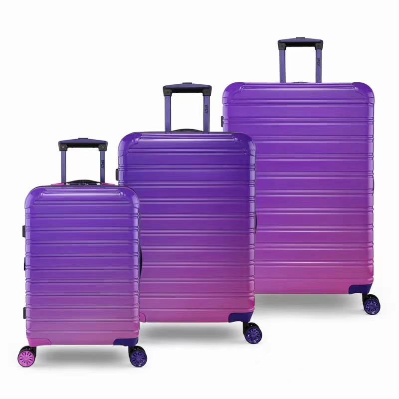 2022 Hurtownia bagażu piękna gradientowa fioletowa walizka podróżna na kółkach 360 uniwersalnych kółek