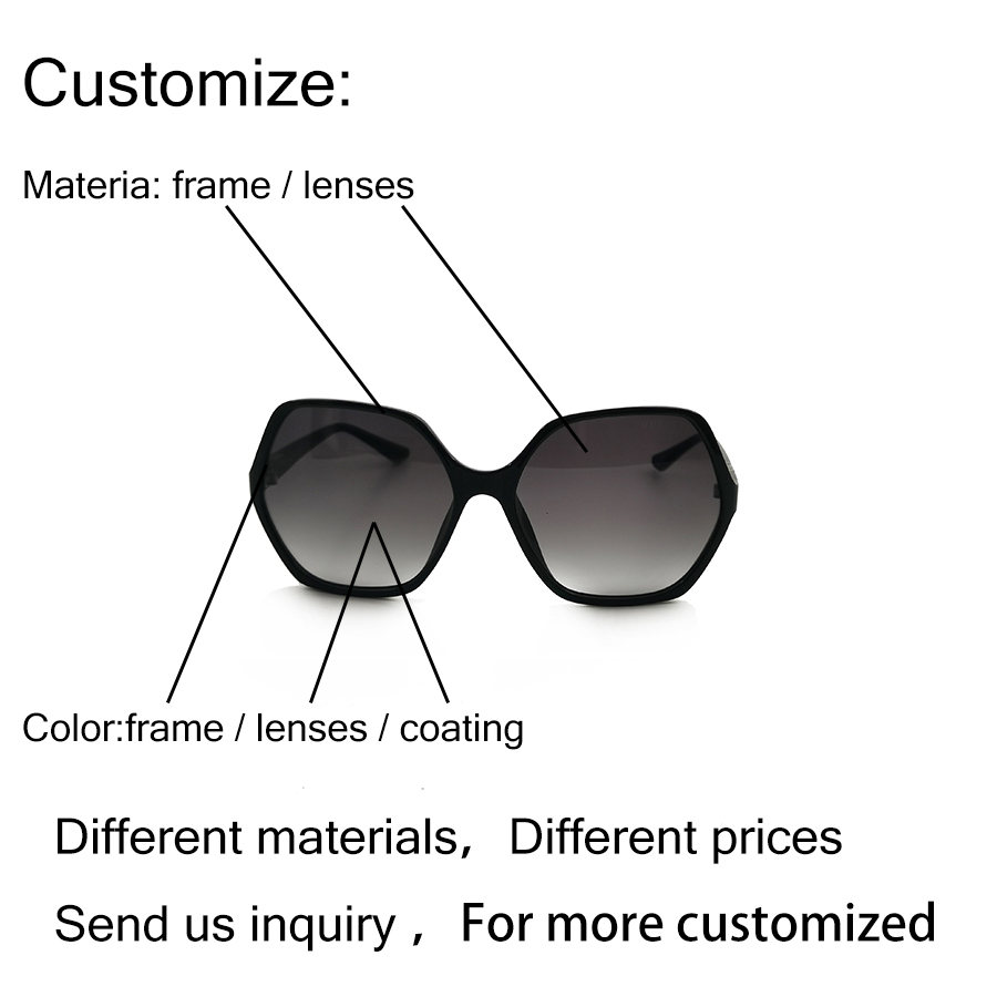 2023 Oversize modne okulary przeciwsłoneczne wysokiej jakości damskie okulary przeciwsłoneczne własne logo okulary przeciwsłoneczne o wysokiej rozdzielczości