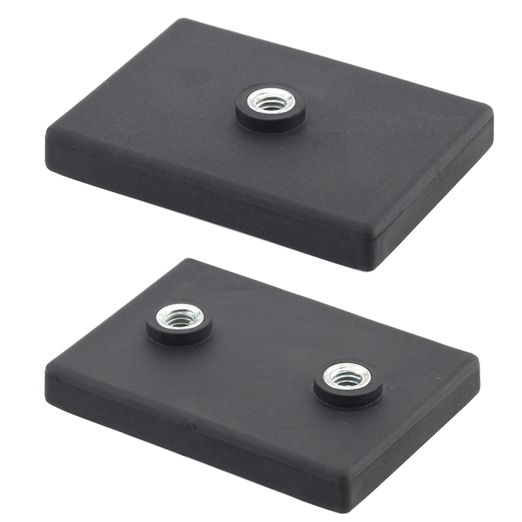 Blok Magnes pokryty gumą 43*31*6 mm Prostokątne magnesy neodymowe powlekane gumą Gumowy magnes na garnek