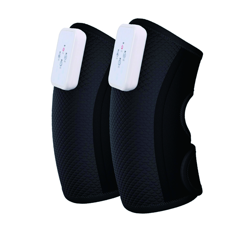W nowym stylu bezprzewodowe ogrzewanie z włókna węglowego wibracje zmywalne wspólne wsparcie podwójny bandaż masażer kolan sportowe opaski na kolana